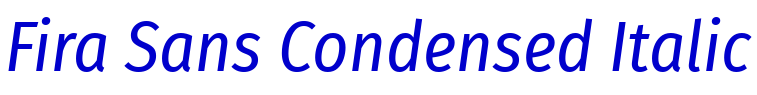 Fira Sans Condensed Italic الخط